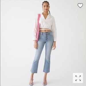 J Crew Demi Boot Crop Light Wash Jeans